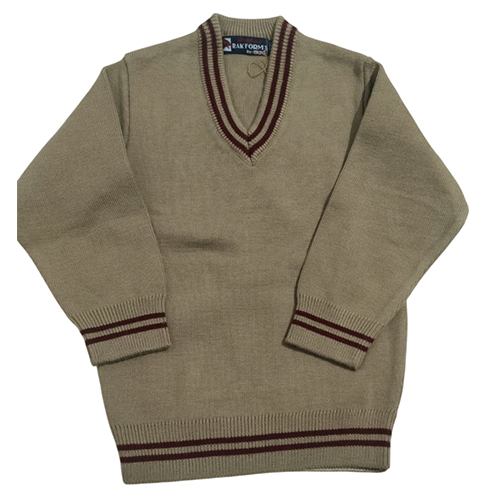 Brown Color School Sweater
