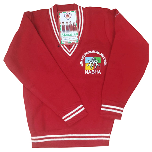 Red Color School Sweater