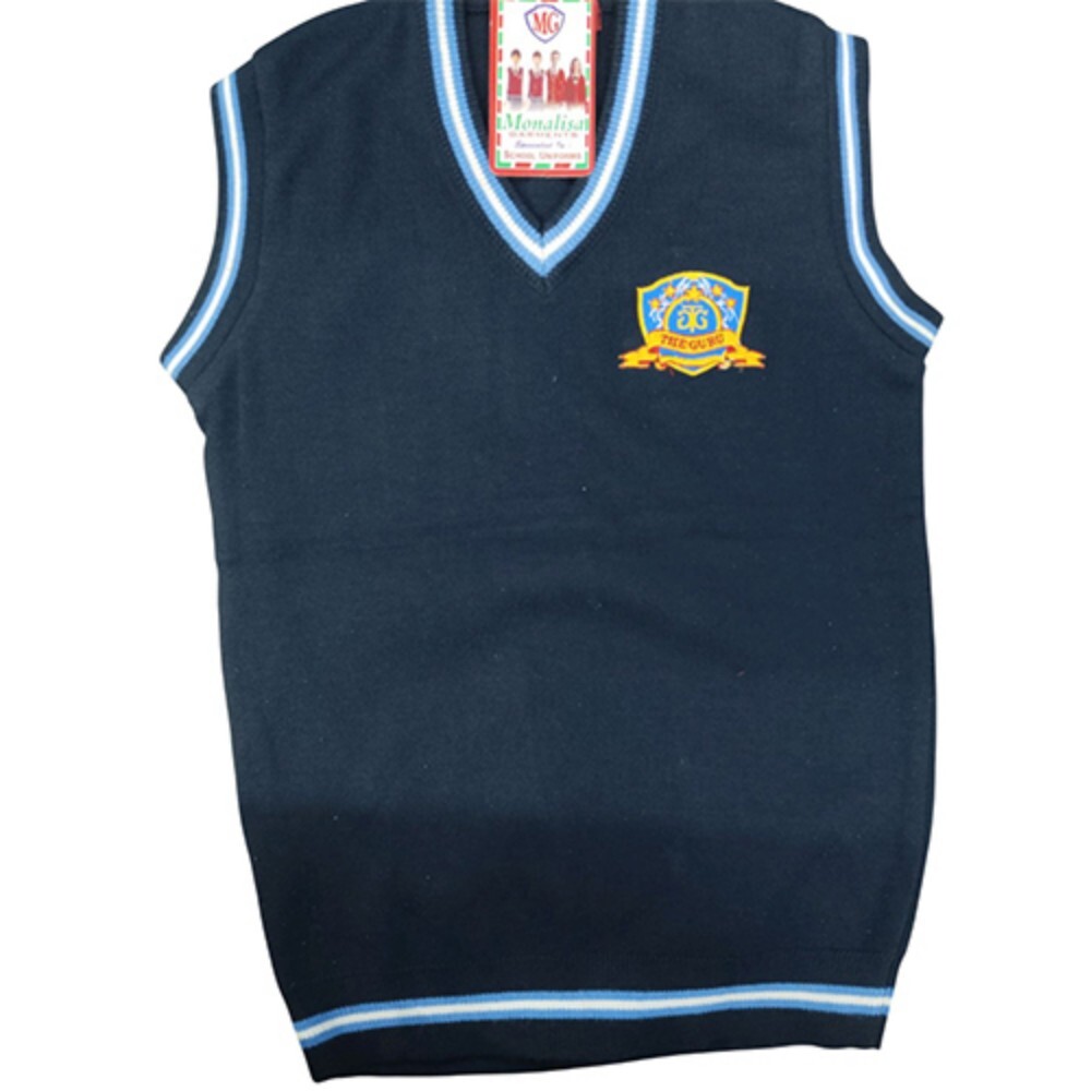 Blue School Uniform Half Sweaters - Age Group: Children