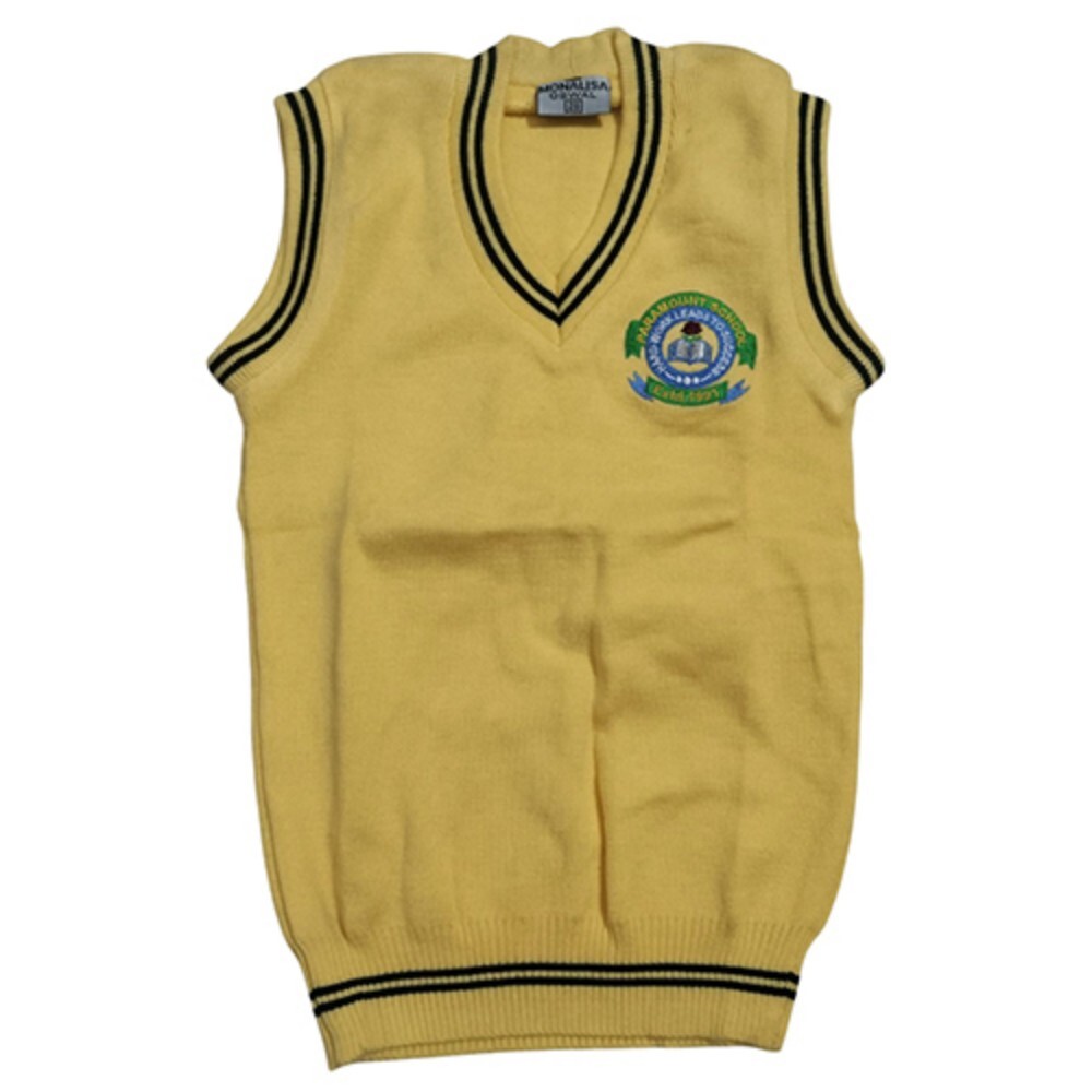 Yellow School Uniform Half Sweaters - Age Group: Children