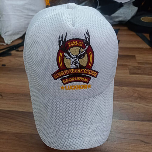 White With Logo Net Cap