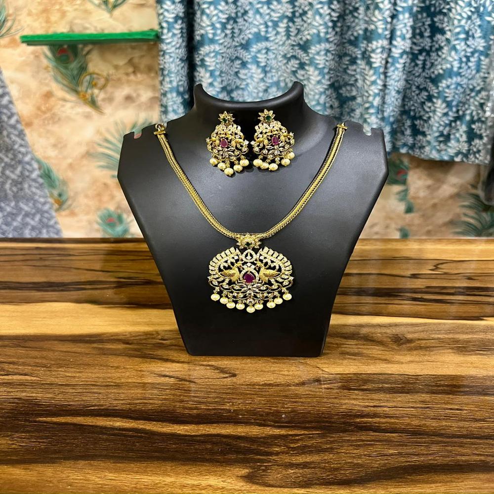 Divya Mayura Pearl Temple Necklace Set