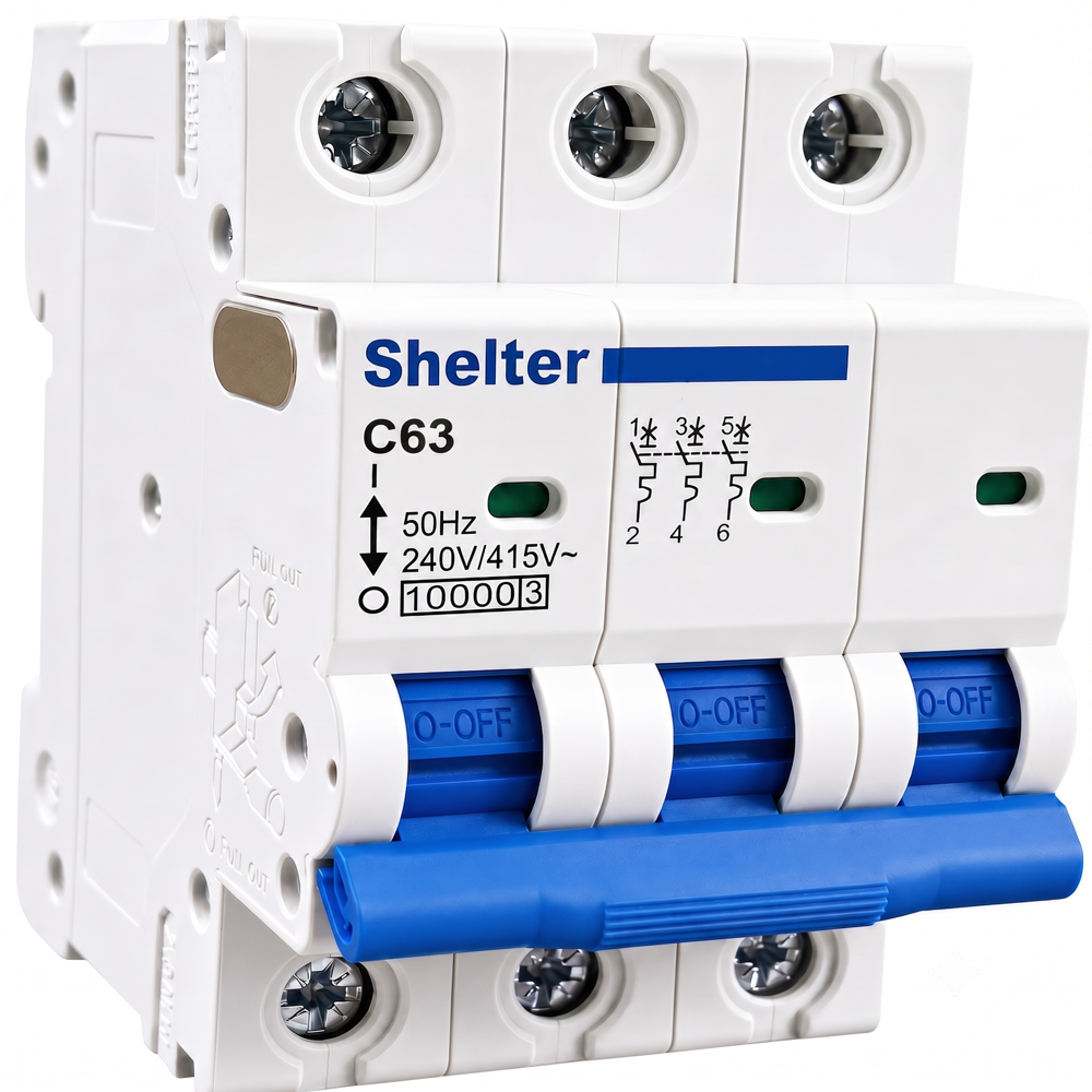 Shelter Tp 63A Ac Mcb - Features: High Breaking Capacity