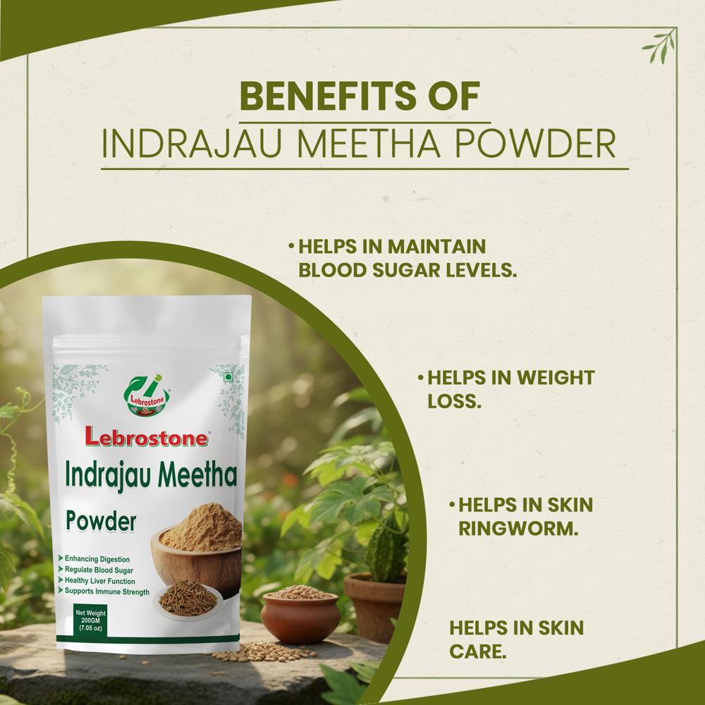 Lebrostone Indrajau Meetha Powder | Blood Sugar Support, Weight Management & Skin Care|200g