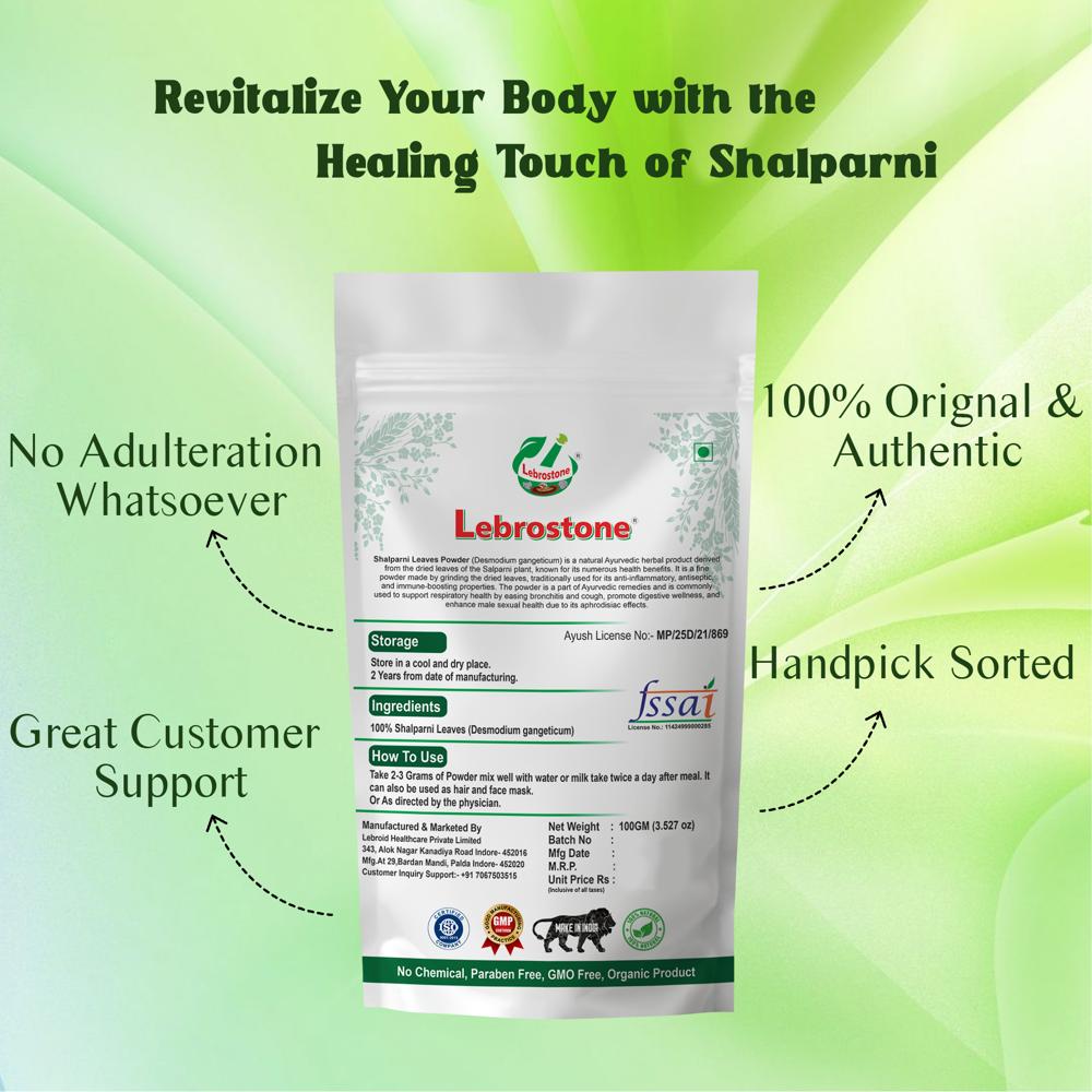 Lebrostone Salparni Leaves Powder | Respiratory Support, Digestive Aid & Skin Healing | 100g