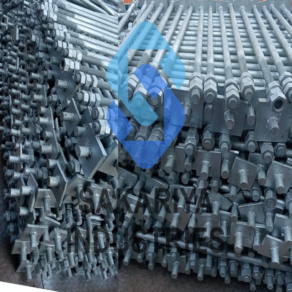 Plate Type Foundation Bolt - Color: Black