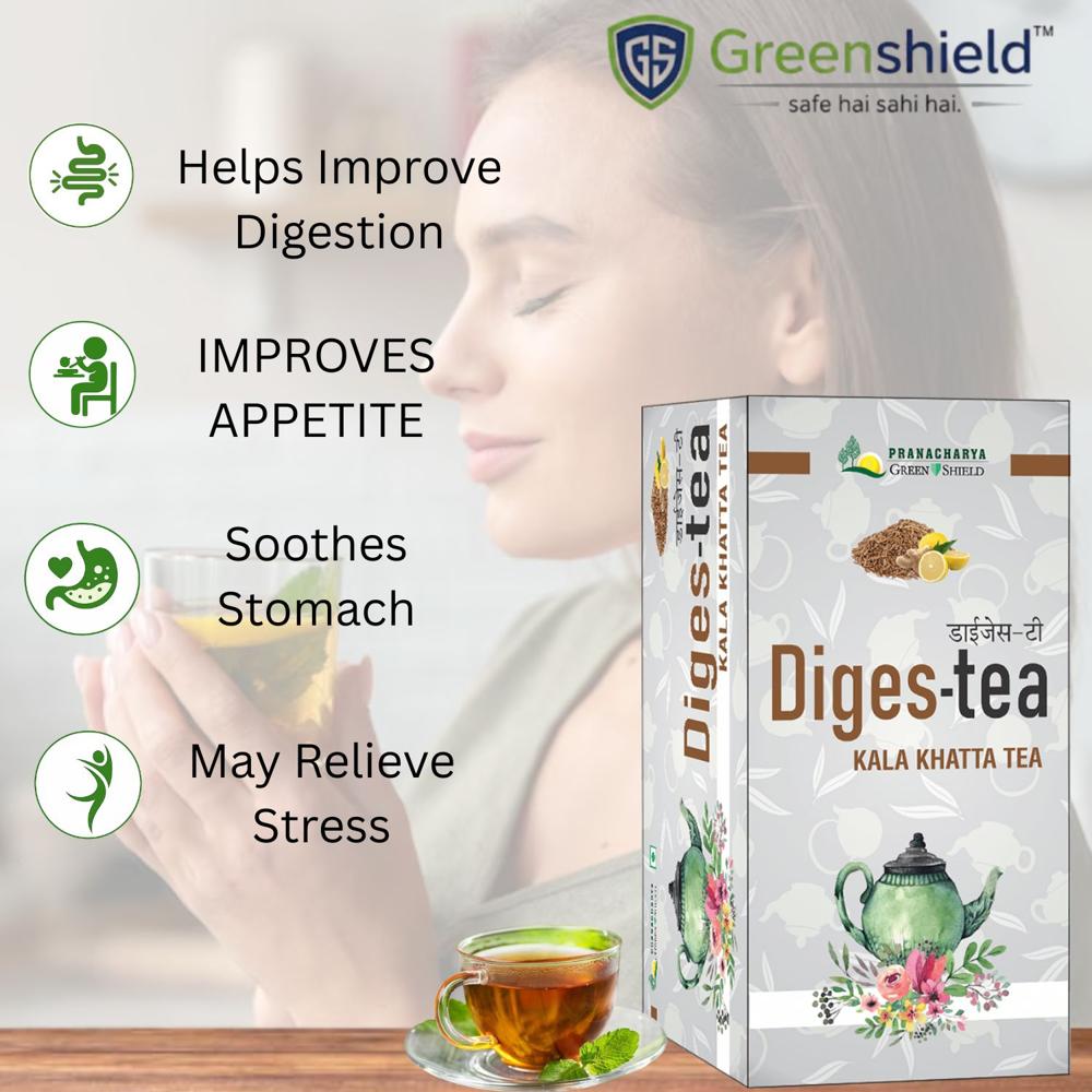 Diges Tea - Copper Color Herbal Tea 100g | Instant Minty Aroma With Low Sugar, Kala Khatta Flavor, Supports Digestive Comfort