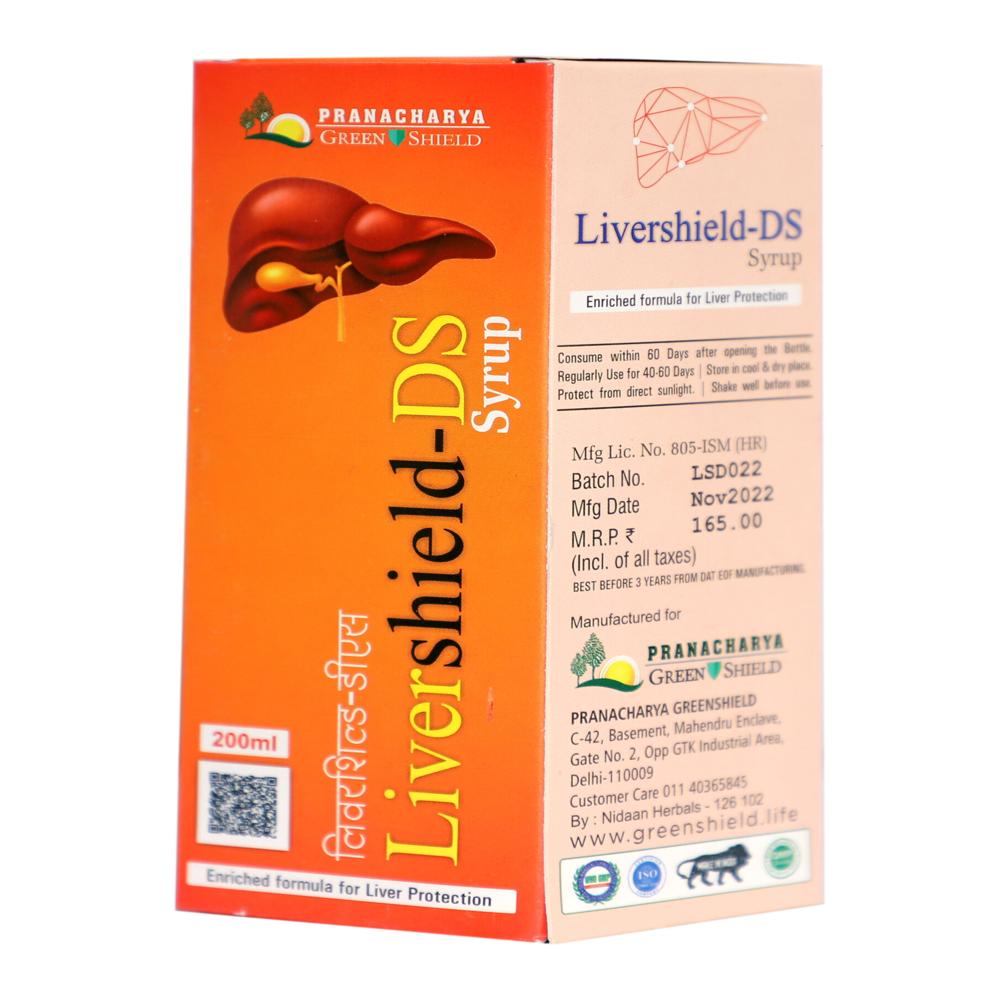 Livershield Syrup - Bottle, Bitter Taste | Herbal Formula For Liver Support And Detoxification