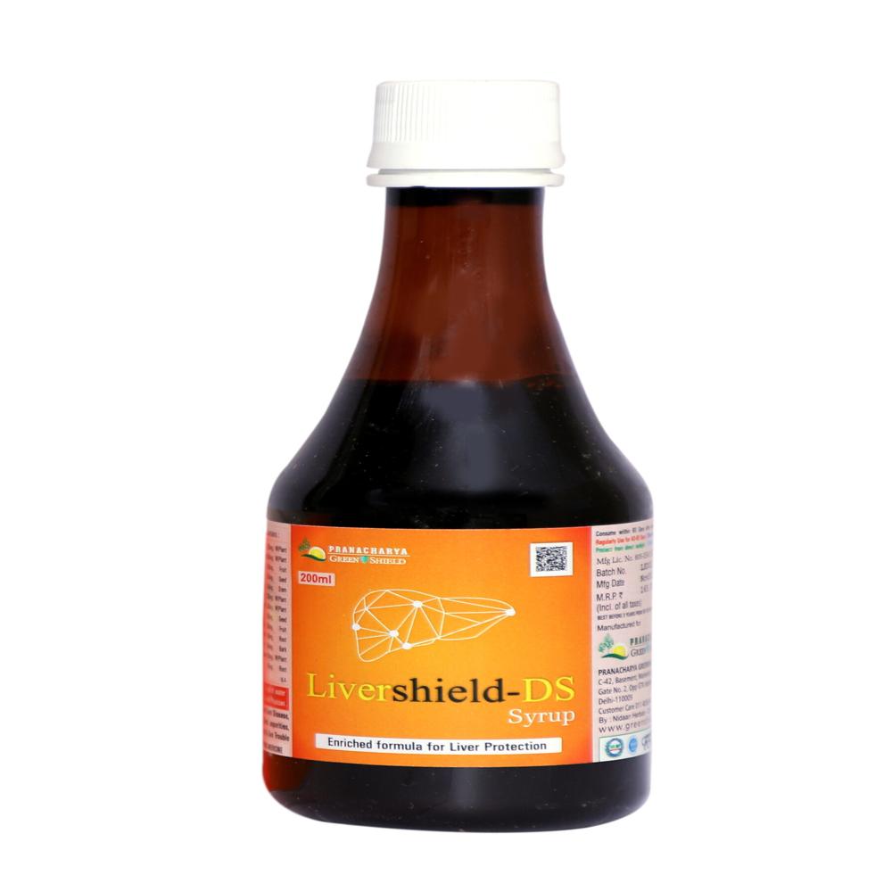 Livershield Syrup - Bottle, Bitter Taste | Herbal Formula For Liver Support And Detoxification