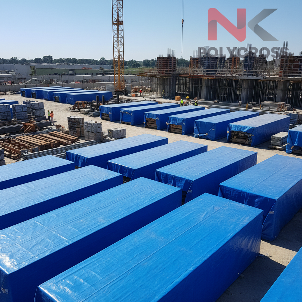 100% Waterproof - Application: Outdoor Storage Protection Construction & Infrastructure Sites Warehouse & Industrial Covering Agricultural Produce Protection Transportation & Cargo Covering Temporary Shelters & Sheds