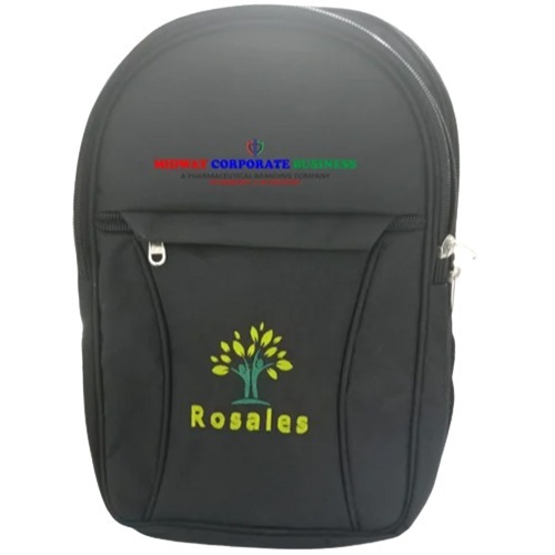 Black Medical Representative Bag With Embridery