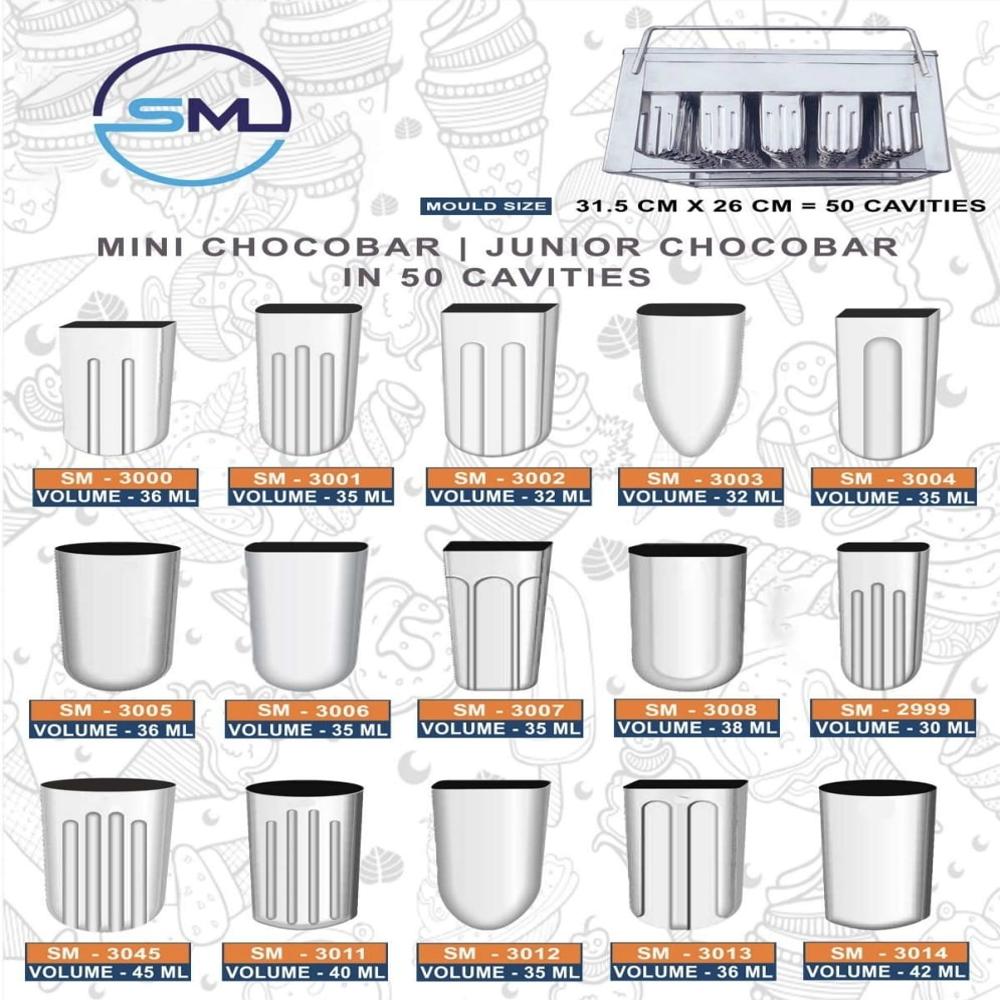 Mini/junior Chocobar Mould With Holder - Cavity: 50