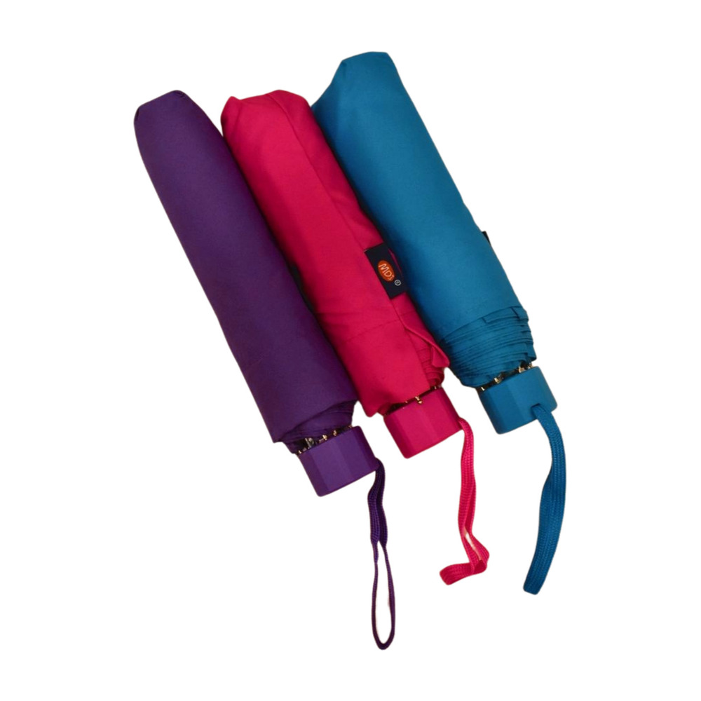3 Fold Rain Umbrella - Color: Assorted / Multiple Colors Available