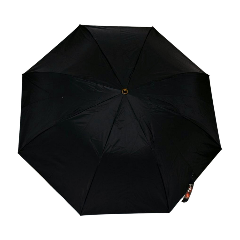 2 Fold 21 Inches Black Nylon Umbrella