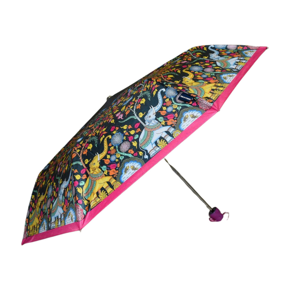 3 Fold Kalamkari Print Umbrella