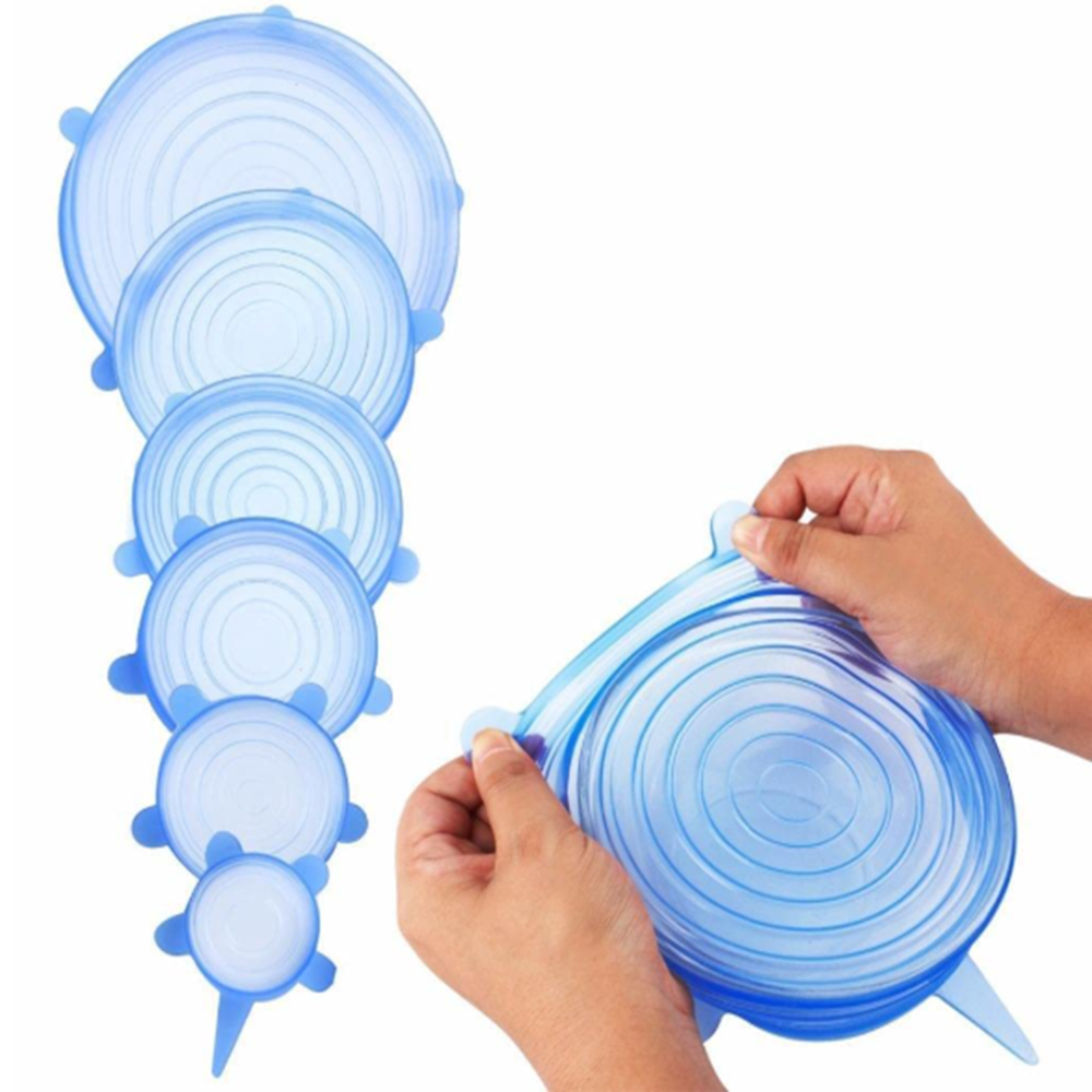 6pcs silicone lid sets