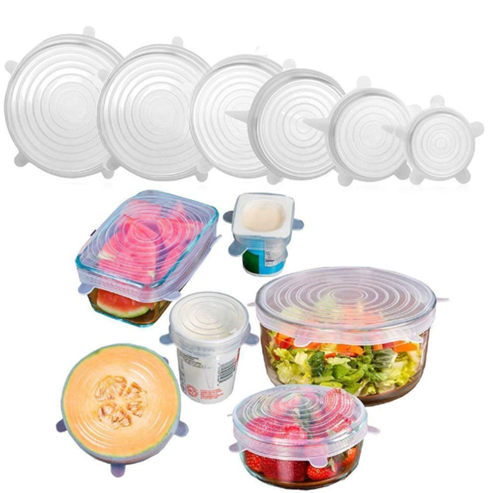 6pcs Silicone Lid Sets - Capacity: 20l X 30w Millimeters Milliliter (Ml)