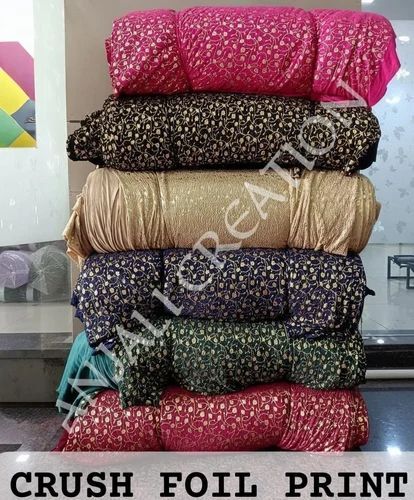 Crushed Lycra Foil Fabric