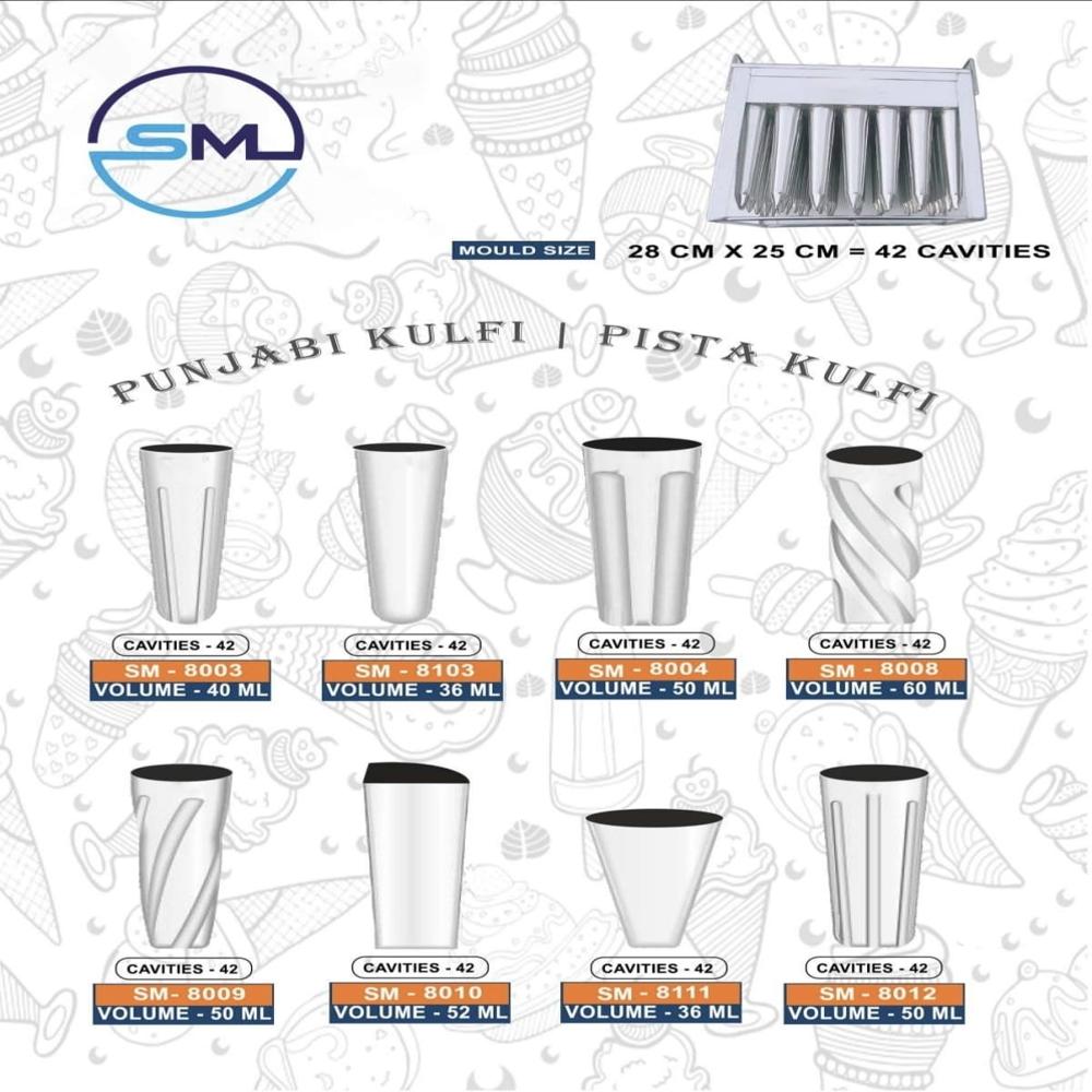 Punjabi Kulfi /Pista Kulfi Mould with Holder
