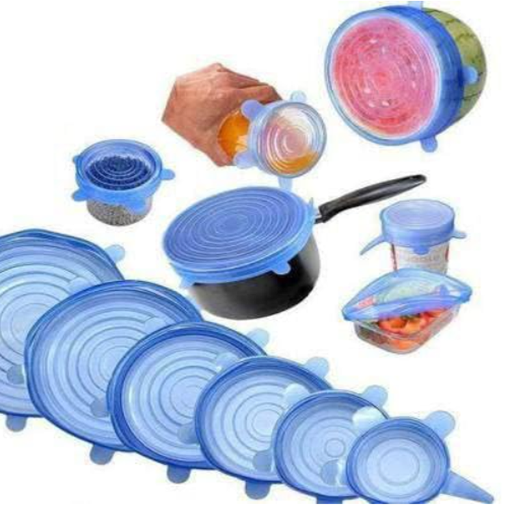6pcs silicone lid sets