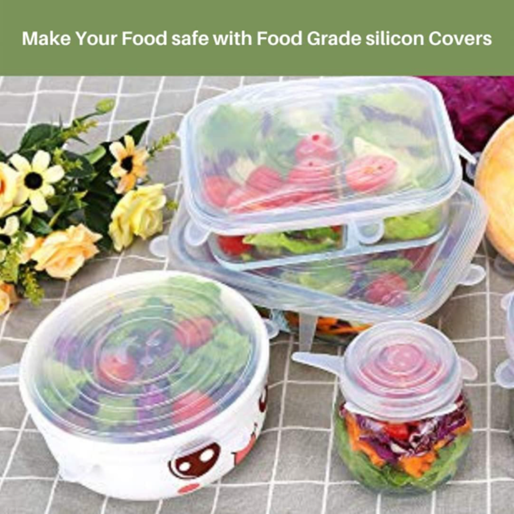 6pcs silicone lid sets