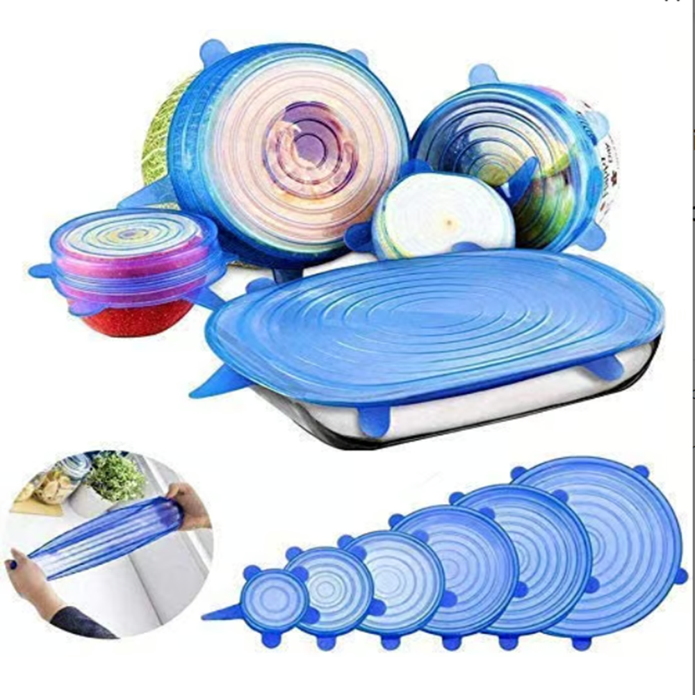 6pcs silicone lid sets