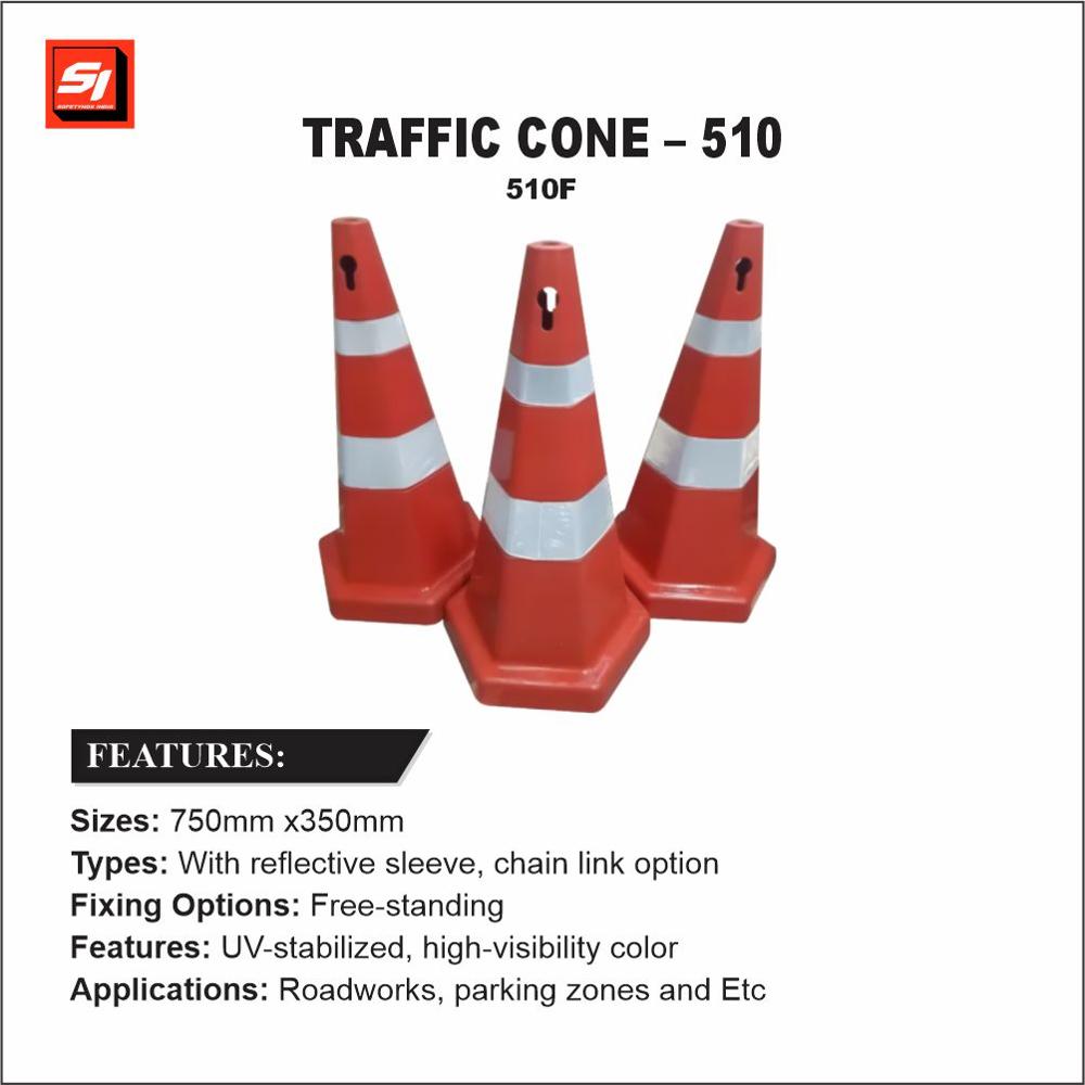 Hexagonal Traffic Cone - 510f - Color: Red