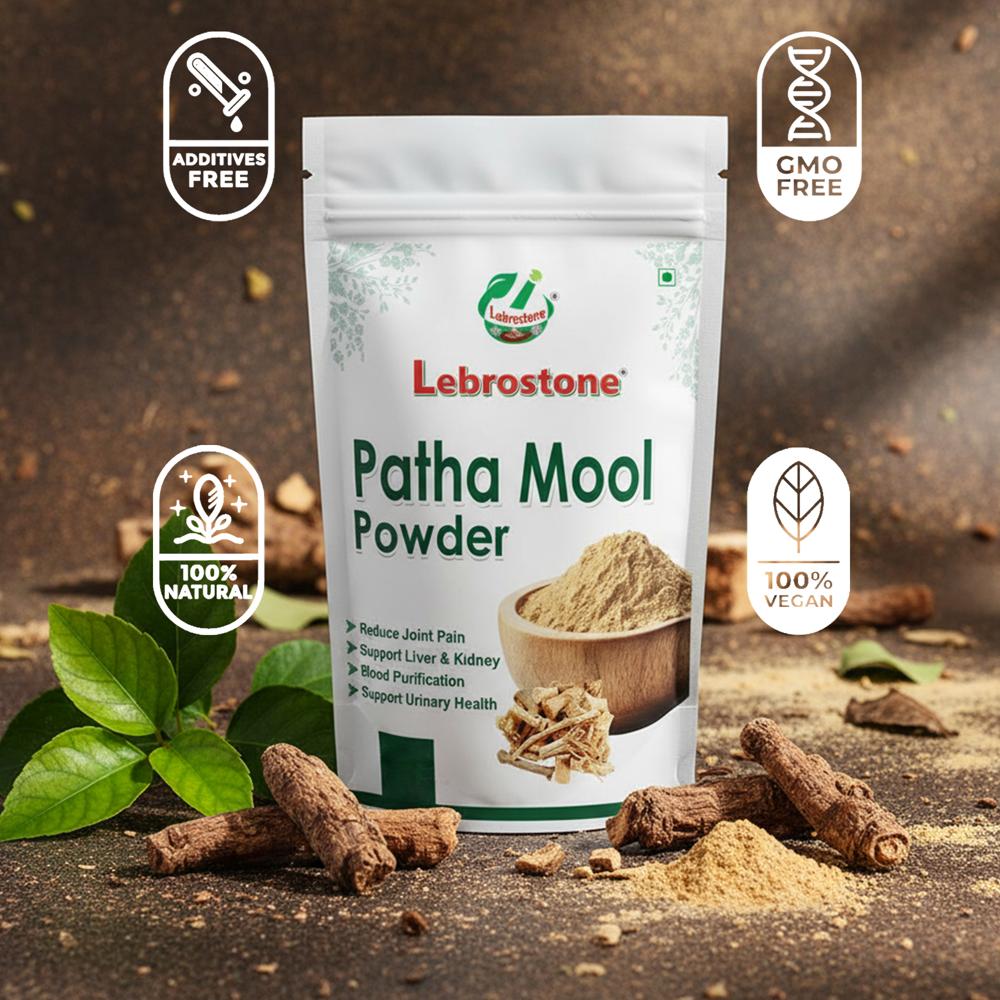 Lebrostone Patha Mool Powder Ayurvedic Herbal Detox for Liver, Kidney, Immunity, Digestion & Respiratory Health(200g)