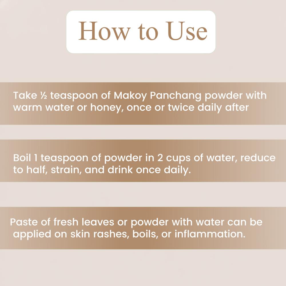 Lebrostone Makoy Panchang Powder Liver Cleanser, Digestive Aid, Kidney Support & Blood Purifier(100g)