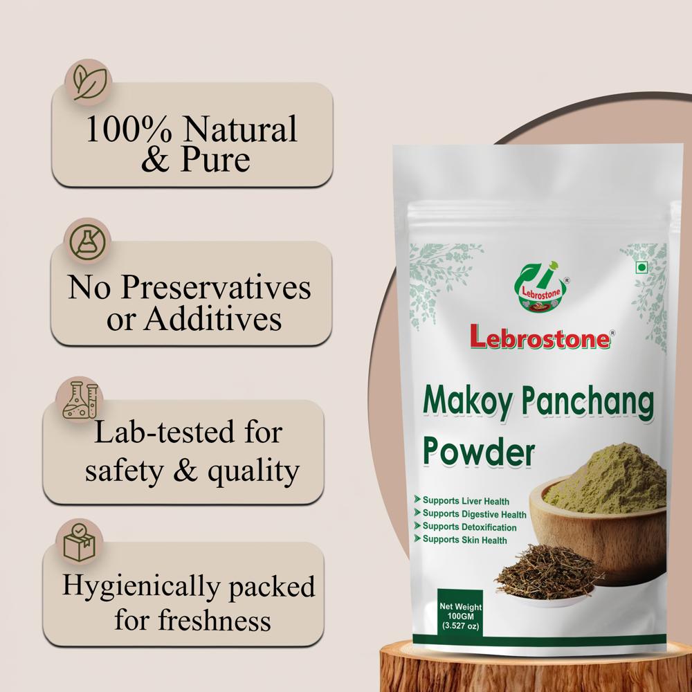 Lebrostone Makoy Panchang Powder Liver Cleanser, Digestive Aid, Kidney Support & Blood Purifier(100g)