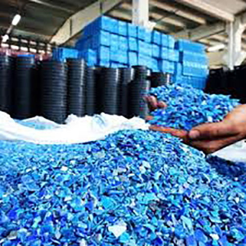 Blue HDPE Drum Scrap