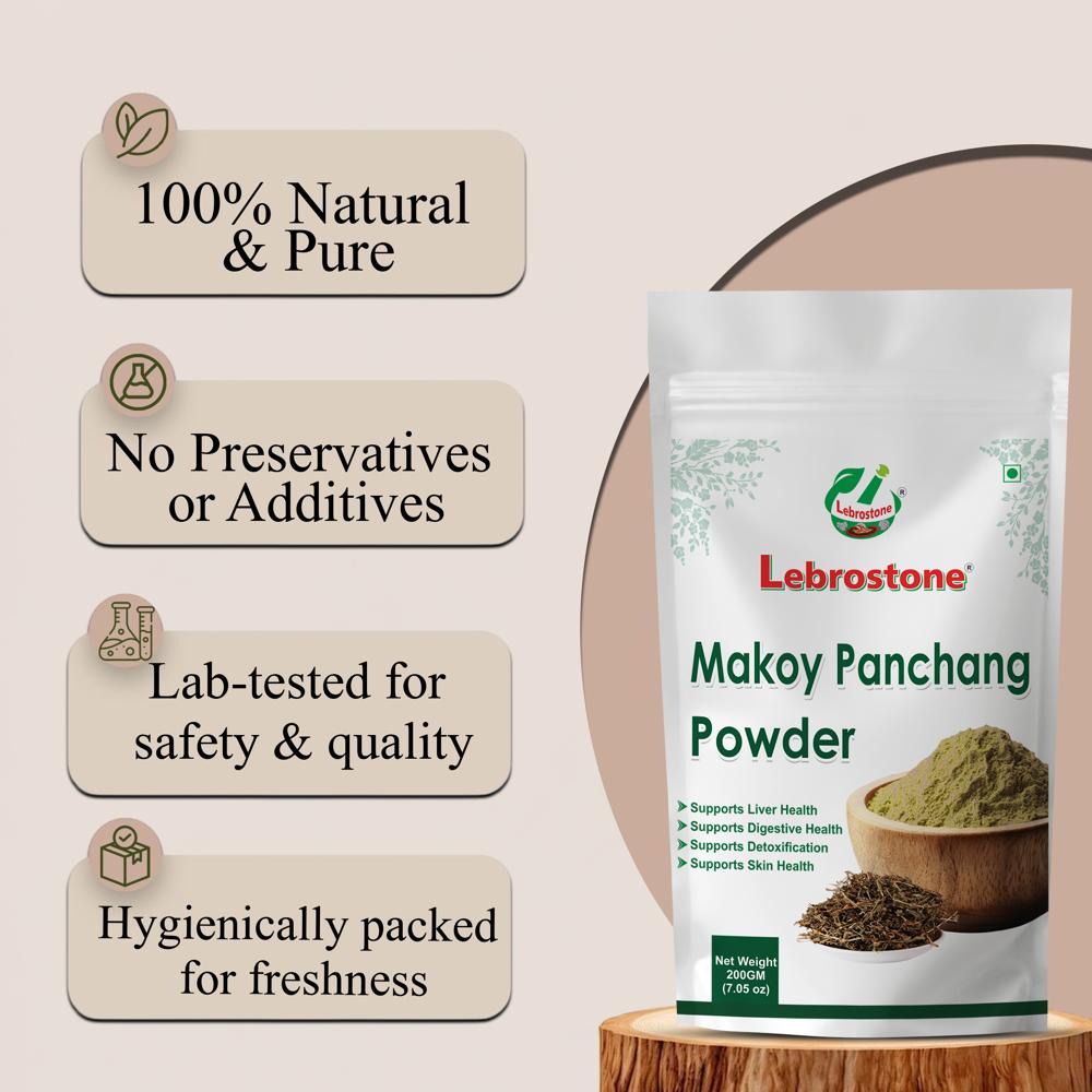 Lebrostone Makoy Panchang Powder Cleanser, Digestive Aid, Kidney Support & Blood Purifier(200g)