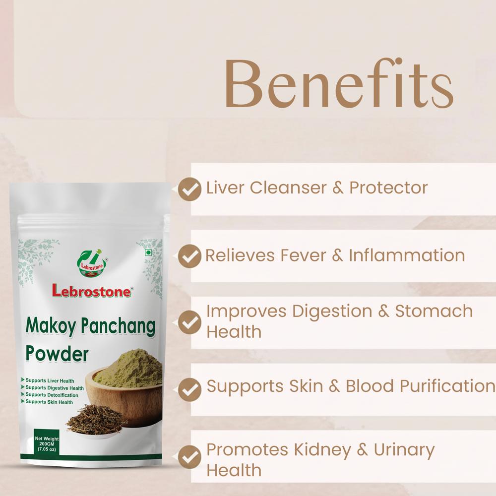 Lebrostone Makoy Panchang Powder Cleanser, Digestive Aid, Kidney Support & Blood Purifier(200g)