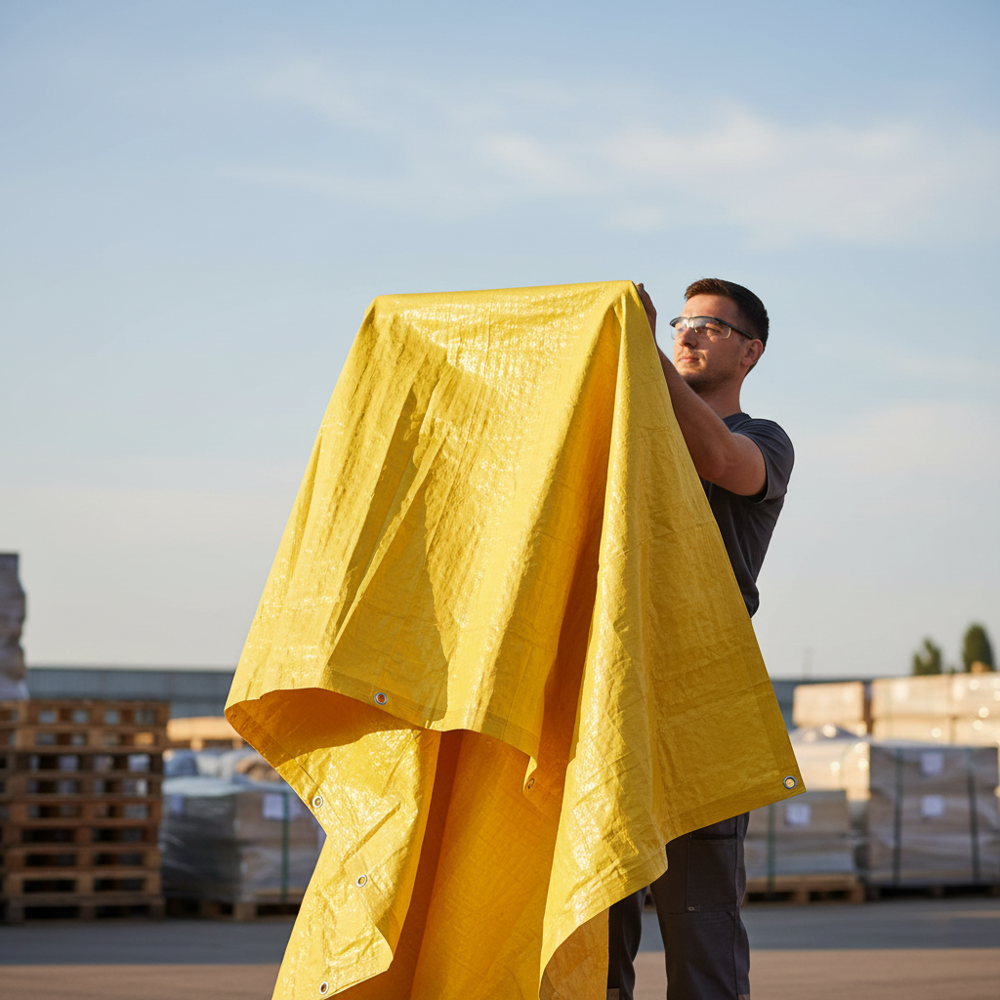 Lightweight Tarpaulin - Application: Household Use  Temporary Roof Cover  Balcony & Terrace Shade  Garden & Outdoor Protection  Bike & Equipment Cover  Picnic & Camping Use  Storage & Utility Cover