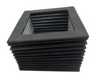 Rectangular Fabric Bellow - Nylon & Pu Coated, Custom Sizes, Black/grey | Flexible Pleated Design, Dust & Abrasion Resistant, Flanged Or Velcro Mounting, Uv Resistant