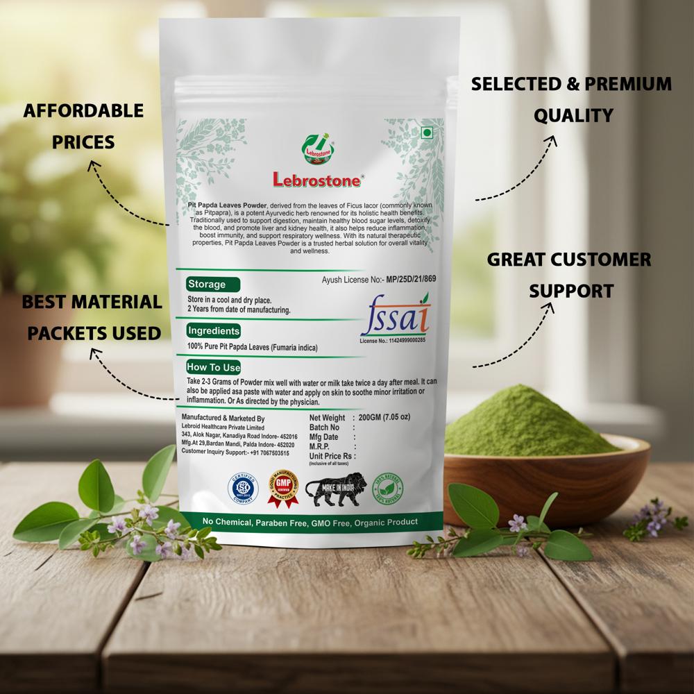 Lebrostone Pitpapra Leaves Powder  Natural Blood Purifier, Liver Support, Digestive & Immunity Booster(200g)