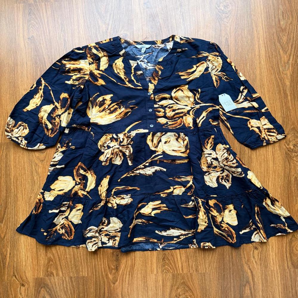 W13435 Tim & Tru Ladies Printed Short Dress