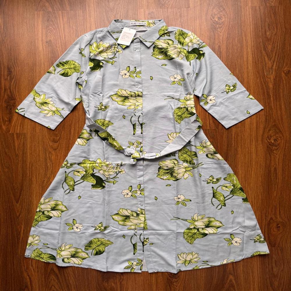 W13430 Ladies Printed Woven Dress