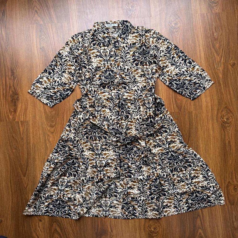 W13430 Ladies Printed Woven Dress