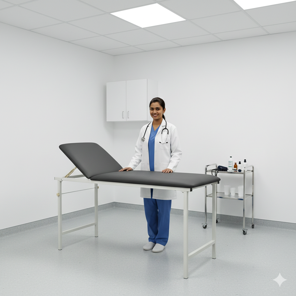 Mild Steel Examination Table And Bed