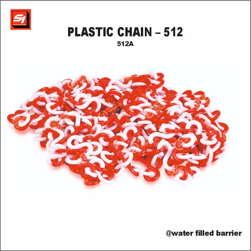 Traffic Cone Plastic Chain - 512a - Color: Red And White