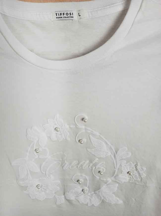 W13453 TIFFOSI Ladies Applique Top