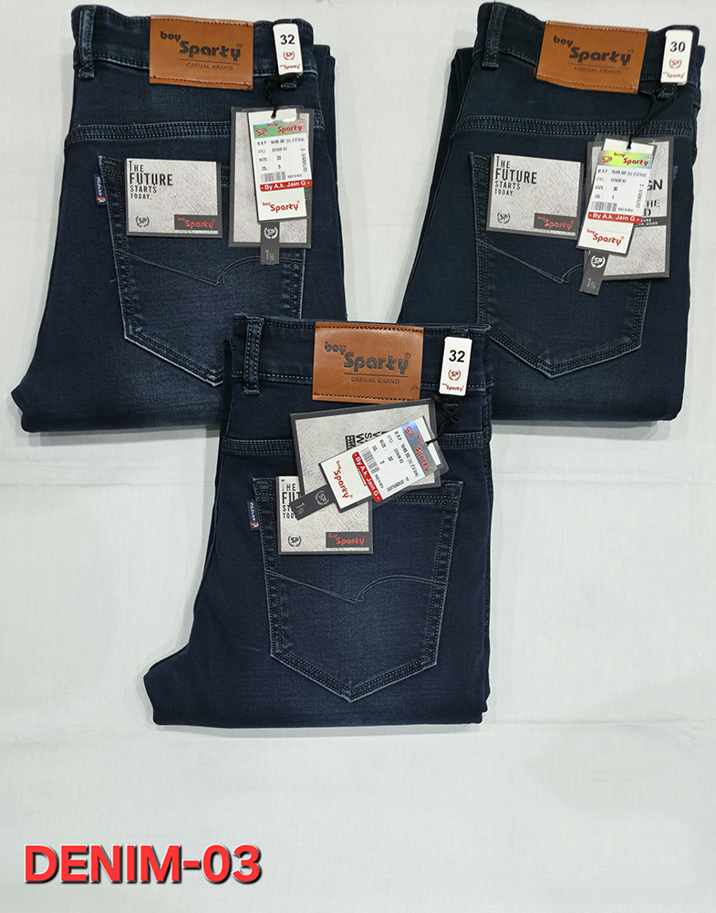 Mens Dark Wash Denim Jeans