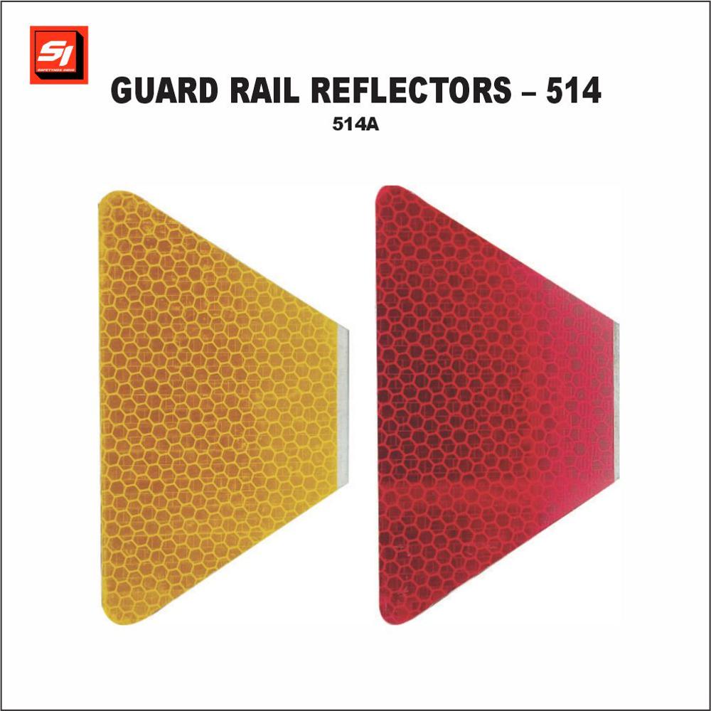 Guard Rail Reflectors - 514a - Color: Red And Yellow