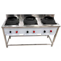 3 Burner Chinese Gas Range - Application: Hotels