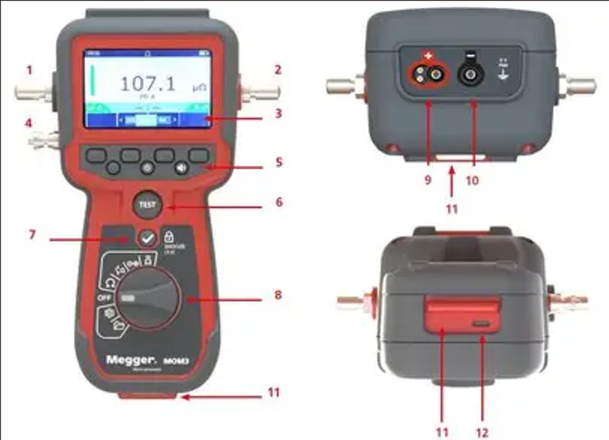 Handheld micro-ohmmeter MOM3