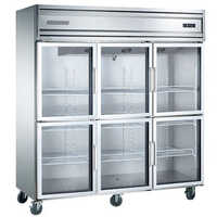 6 Glass Door Vertical Refrigerator