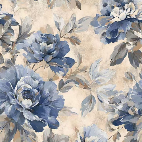 Painting Print Cotton Satin Fabric