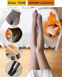 Thermal Winter Legging - Color: Dual Black And Nude