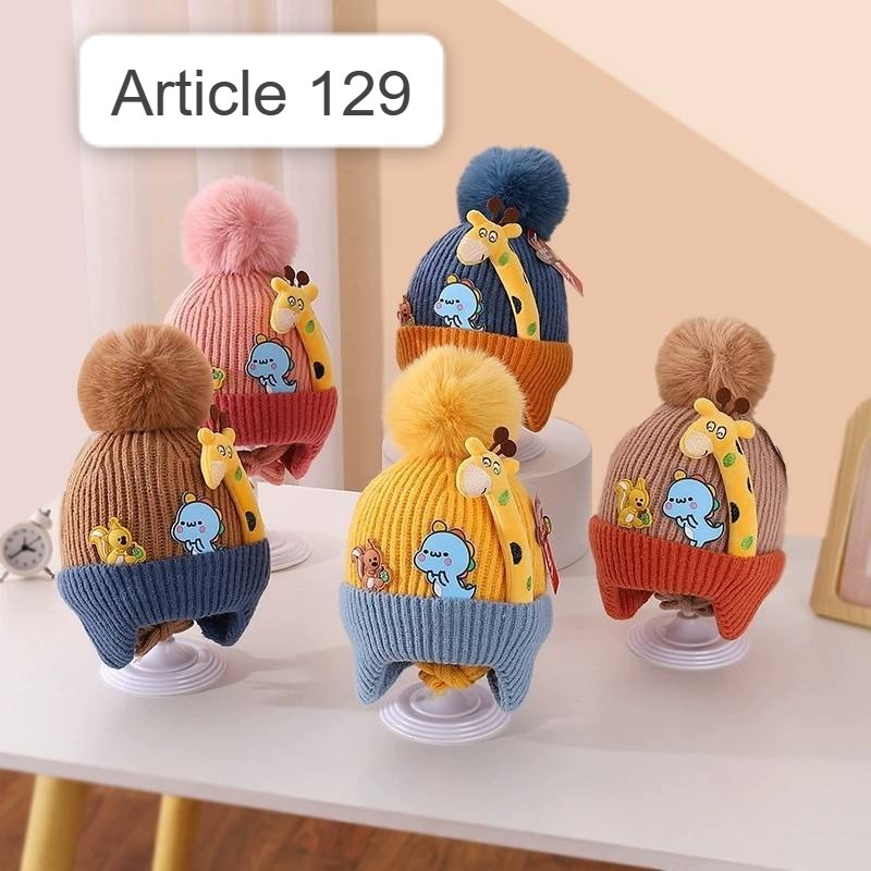 Winter Wool Baby Cute Cartoon Knitted Caps for Newborns